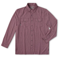 Maroon Pearl Snap Shirt | Long Sleeve