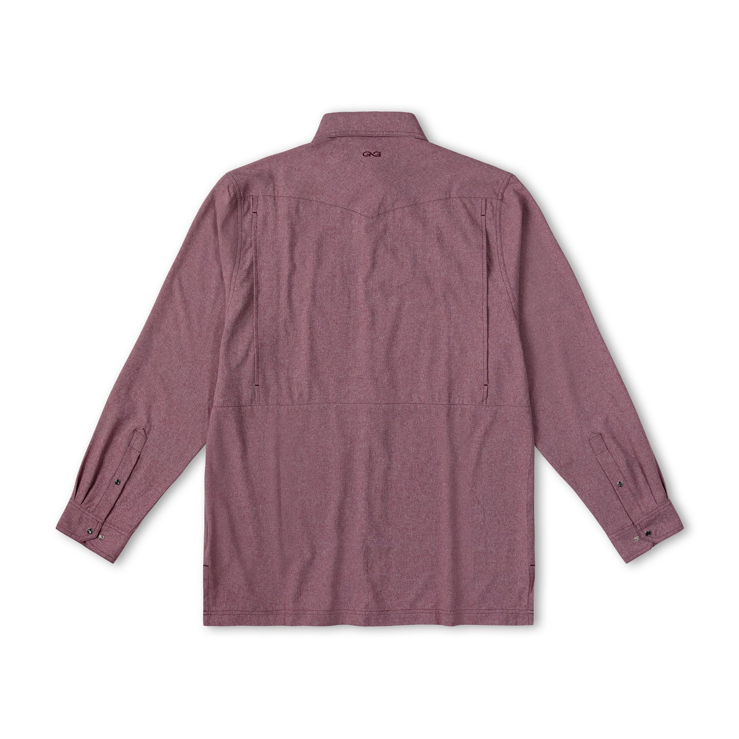 Maroon Pearl Snap Shirt | Long Sleeve