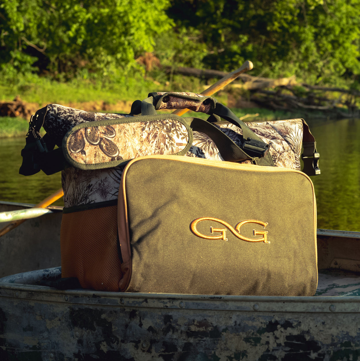 GameGuard Cooler Bag sitting on a boat staying cool