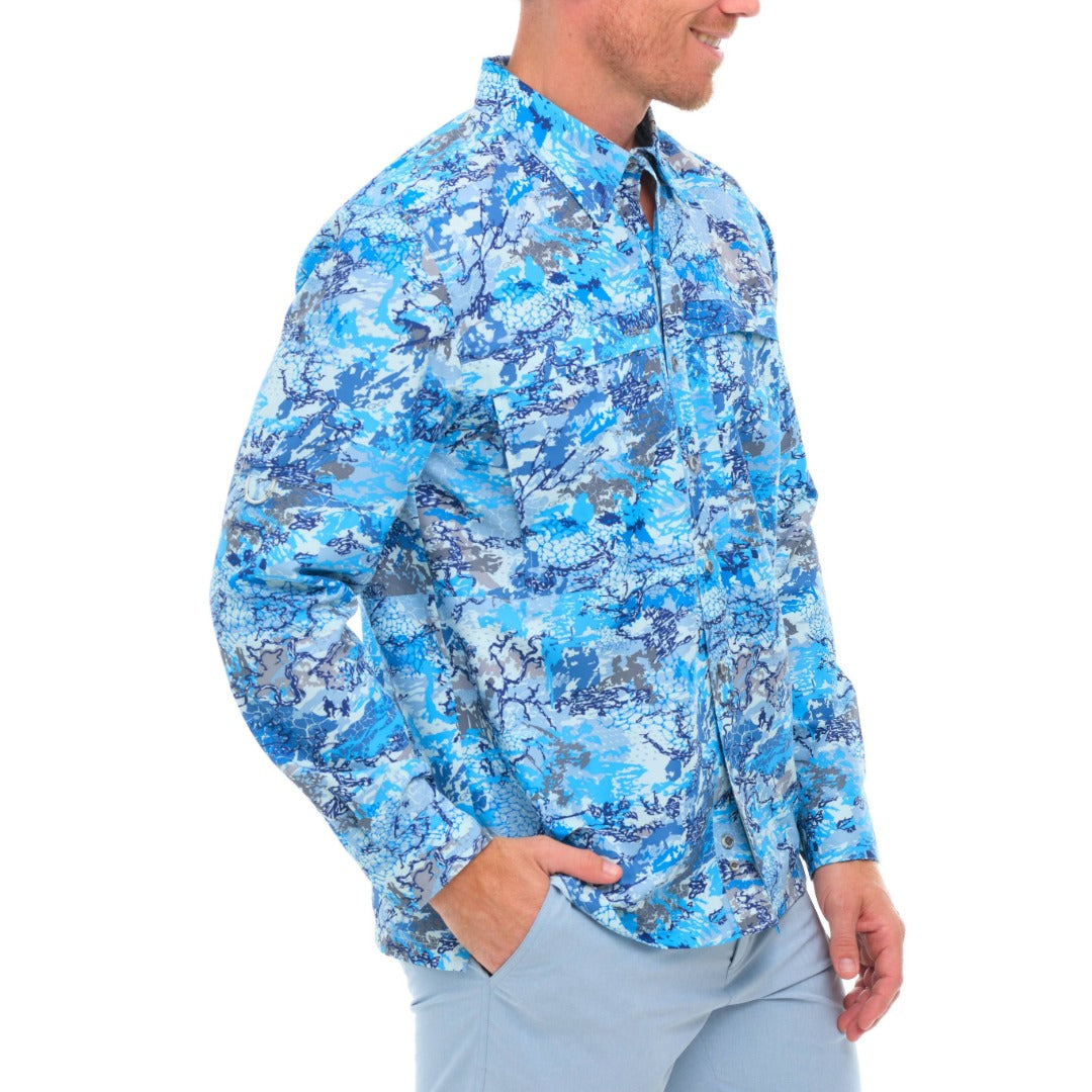 GameGuard Blue Digital Explorer Shirt | Long Sleeve-GameGuard