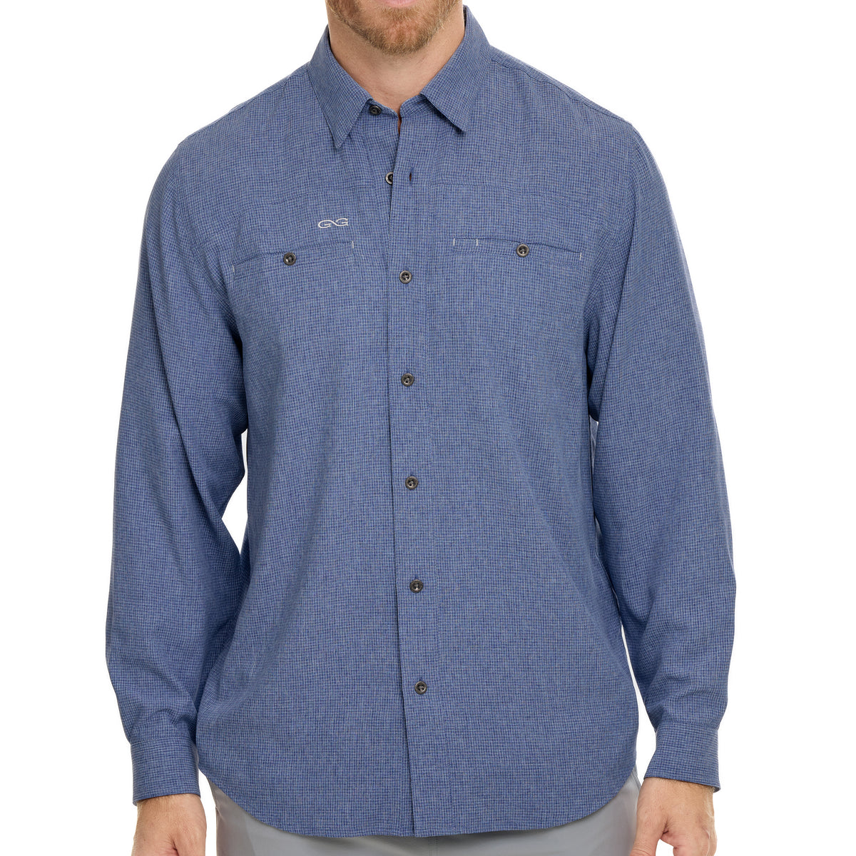 Indigo Maverick Shirt | Long Sleeve-GameGuard