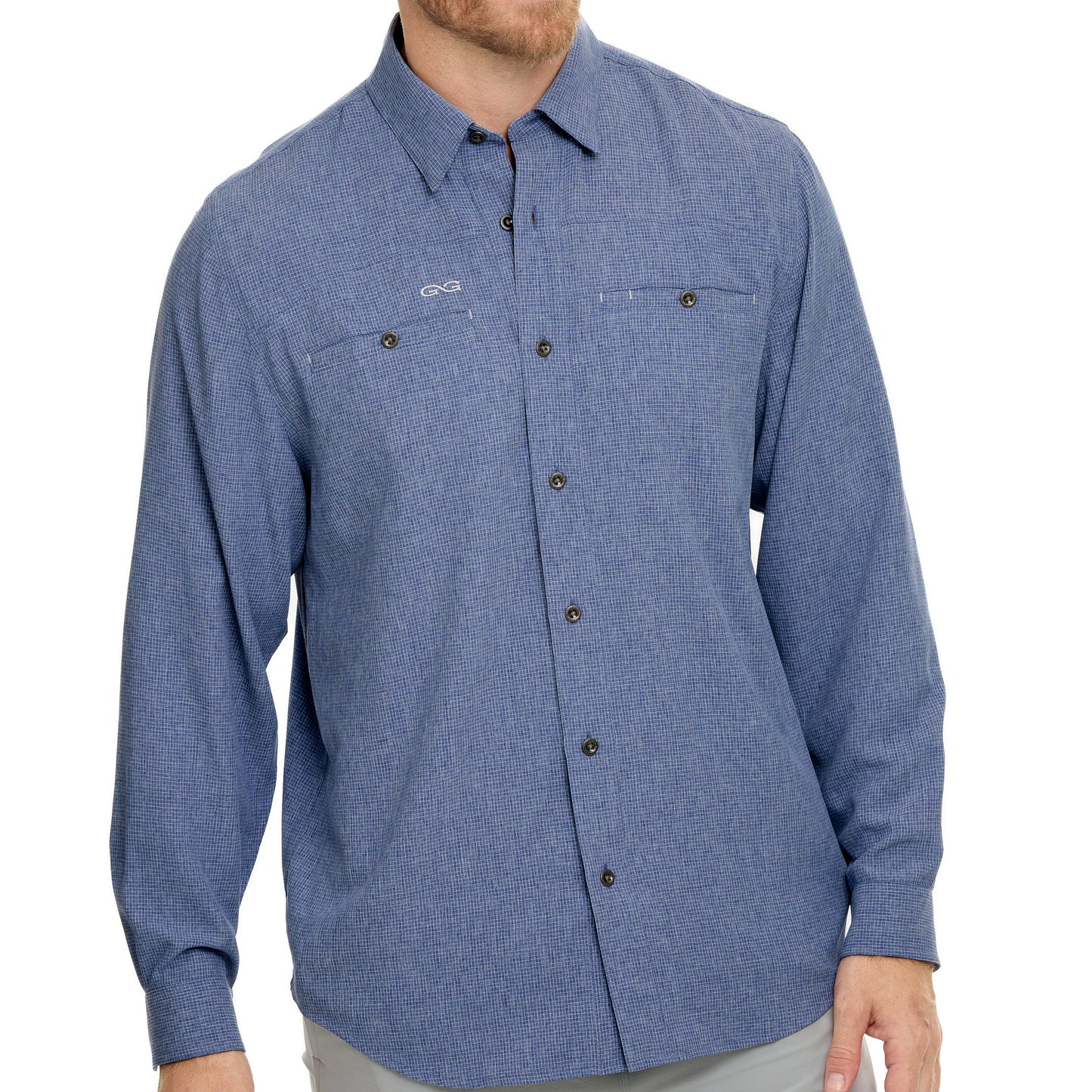 Indigo Maverick Shirt | Long Sleeve-GameGuard