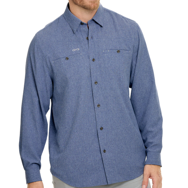 Indigo Maverick Shirt | Long Sleeve-GameGuard