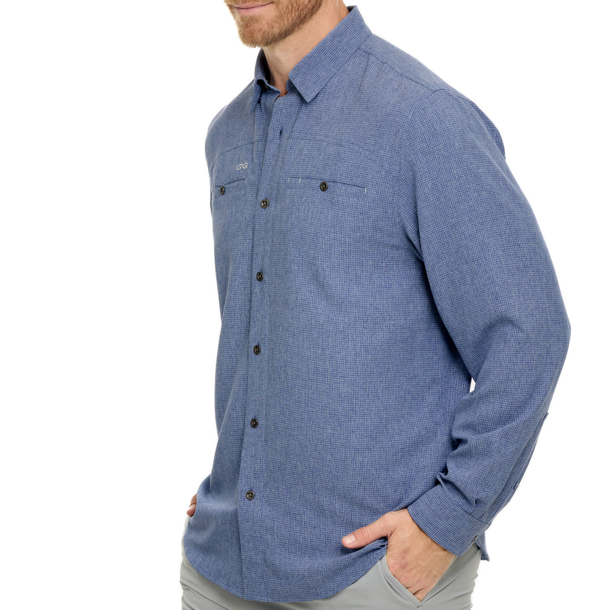 Indigo Maverick Shirt | Long Sleeve-GameGuard