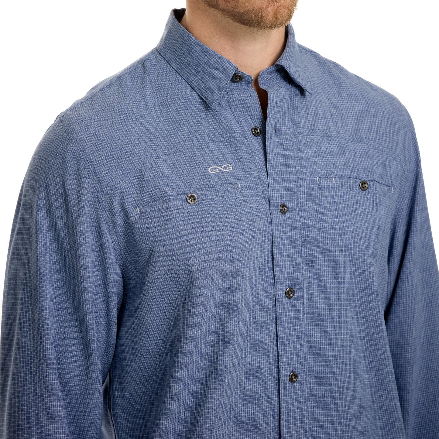 Indigo Maverick Shirt | Long Sleeve-GameGuard