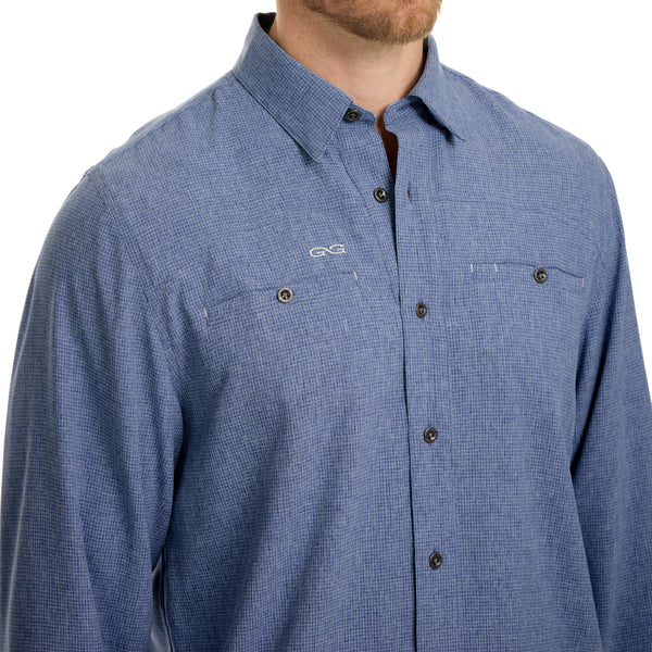Indigo Maverick Shirt | Long Sleeve-GameGuard