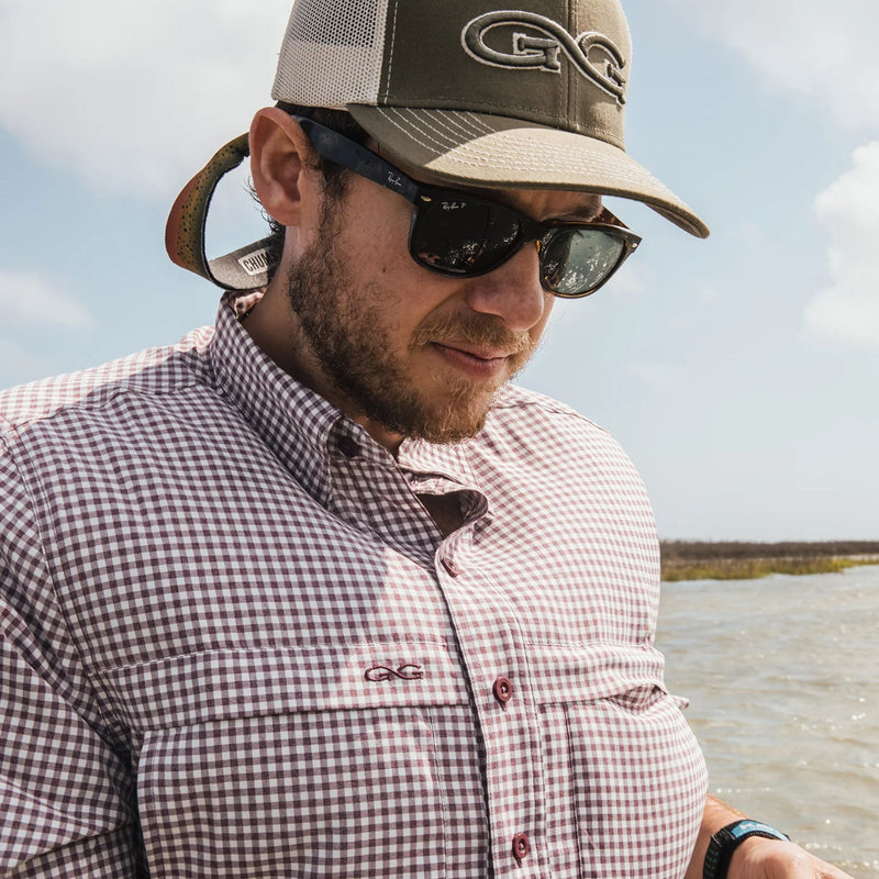 Cargue la imagen en el visor de la galería, Maroon TekCheck Shirt - GameGuard
